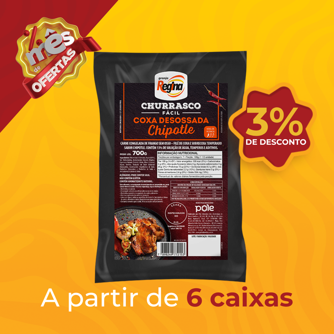Coxa com Sobre Desso Cong 700g Chipotle - Churrasco F&aacute;cil